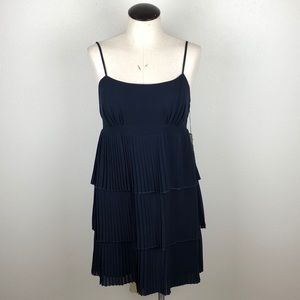 Susana Monaco Silk Tiered‎ Swing Dress Navy Size 8